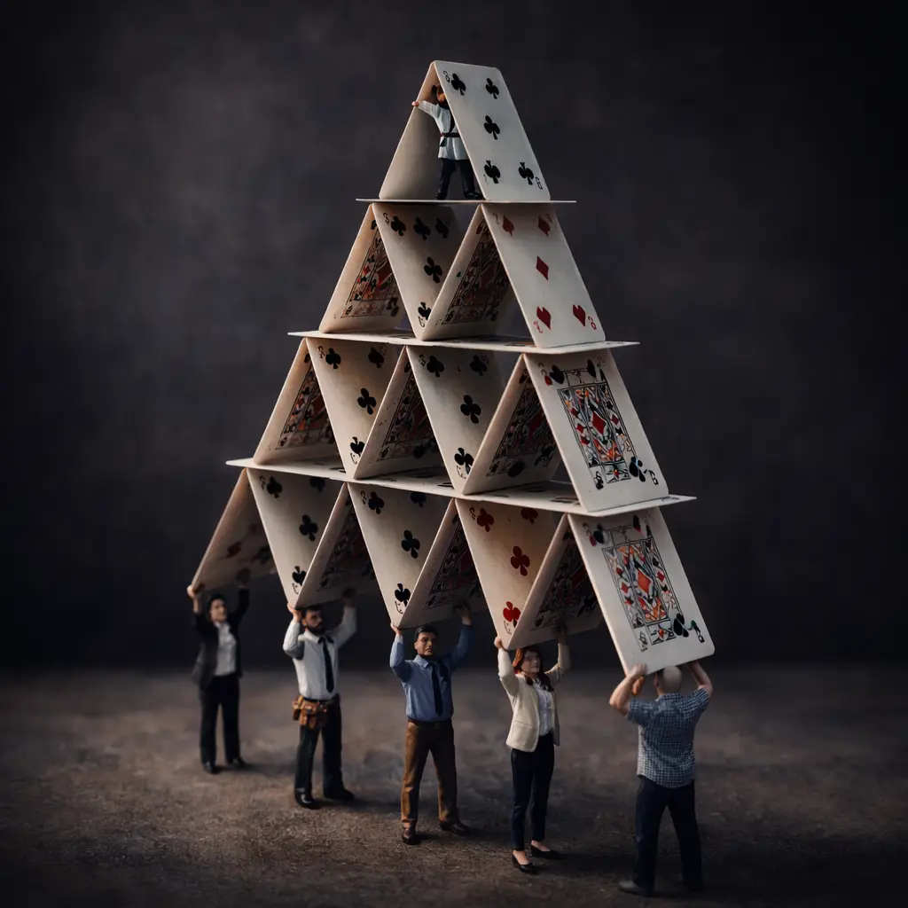 House of cards symbolising fragile foundations